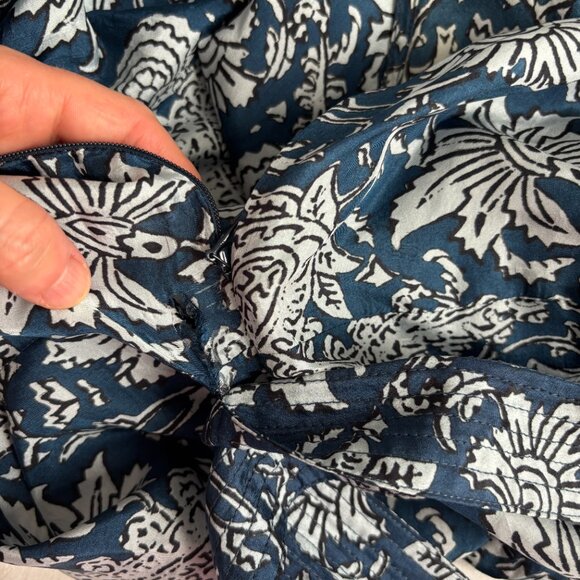 Apiece Apart Ostrea Blue Floral Block Print Sleeveless Jumpsuit - 0 - Picture 11 of 11